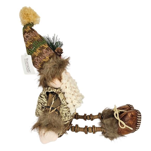 NWT Transpac Rustic Hunting‎ Camo Santa Plush Shelf Sitter Christmas Decor - Picture 2 of 13